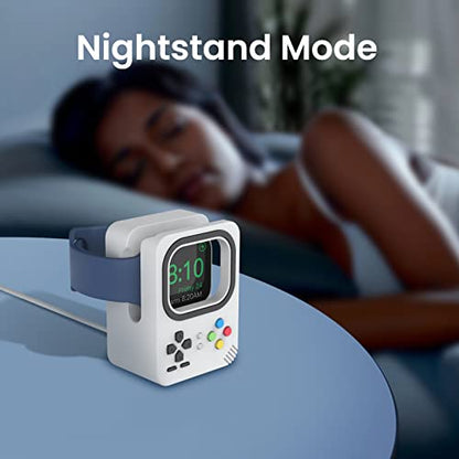 Delidigi Charger Stand (Charger Not Included) Compatible with Apple Watch Ultra 3 2 1, SE 3 2 1, Series 11 10 9 8 7 6 5 4 3 2 1 Silicone Charging Holder Dock - color: Grey