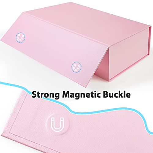 Harhana 3x5 Index Card Holder Pink Card File Box Organizer, Hold 1200 3x5-Inch Flash Cards- 1 Pack Pink - color: Pink