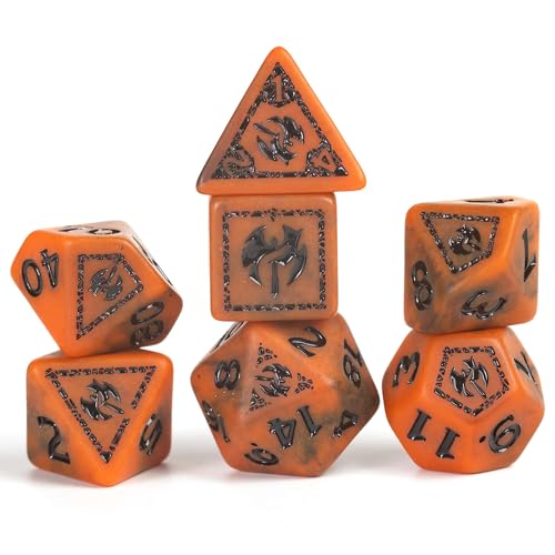 D&D Adventure Dice (Barbarian Class: Orange) - style: Barbarian Class: Orange