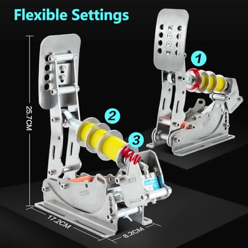 Simjack UT Pedals Sim Racing Pedals with 200KG Load Cell Brake and Hydraulic System for PC Racing Simulator Games(Ships from the United States) (UT-P3-H3-DB) - color: UT-P3-H3-DB