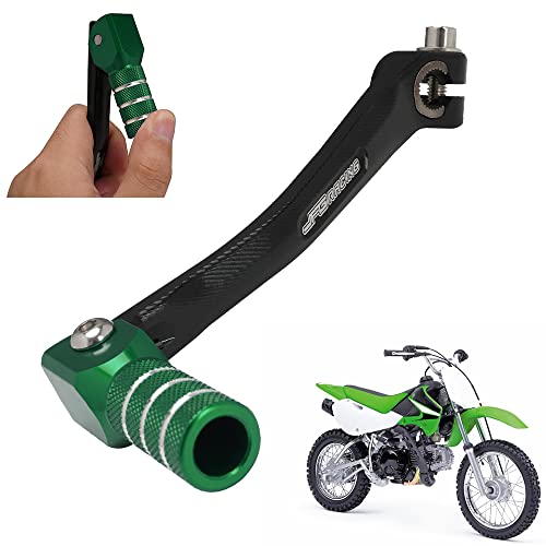 JFG RACING Motorcycle Folding Gear Shifter Shift Lever Pedal CNC Universal for KX 50 100 125 KLX 140 CRF XR RM TTR PW SSR Apollo TAO TAO SDG Thumpstar 50cc - 125cc Dirt Pit Bike Green - color: Green
