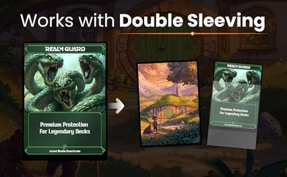 (Halfling Tranquility V1) 100% Hand-Drawn 100ct Textured Matte TCG/MTG Card Art Sleeves by Realm Guard - style: V1 Regular