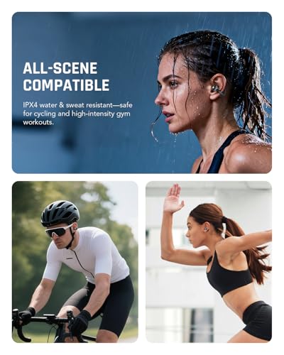 Black Shark Clip-On Earbuds, Open Ear Earbuds, Music and Game Dual Modes, 5g Lightweight & Digital Display Design, DNN Clear Calls, 50H Play Time, Comfort Fit for Sports, Running, Workout - style: Open Ear Headphones T19