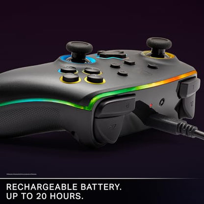PowerA Enhanced Wireless Nintendo Switch and Switch 2 Controller with Lumectra, gaming controller, Officially licensed - style: Multi-Zone RGB Lighting