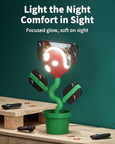 Switch 2 Dock with Cooling Fan for Nintendo Switch 2/1/OLED, Docking Station for TV Supports 4K 60Hz HD, Charges Switch 2 Joypads, USB-C PD Fast Charging, Piranha Dock Gen 2 Plantdock Cute Gaming Gift - color: Red