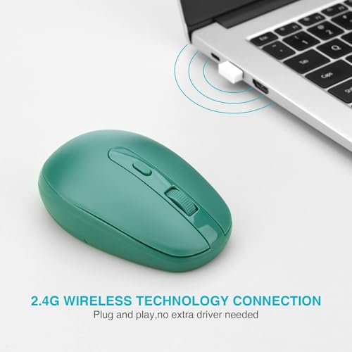 Rii Wireless Mouse RM700 2.4G Silent Mouse with USB Nano Receiver for Laptop,PC,Mac,Chromebook,Windows (5 Mixed Colors) - color: 5 Mixed Colors