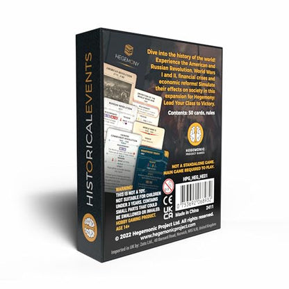 Hegemony: Historical Events Expansion - 50 New Cards Add Events to Your Gameplay, Unique Asymmetric Card Driven Game Board Game, Ages 14+, 2-4 Players - style: Historical Events