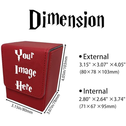 Custom Card Deck Box, Make Your Own Card Cases, Premium Leather Deck Case for TCG, MTG, CCG, OCG Storage, Compatible with Magic The Gathering - size: Vertical