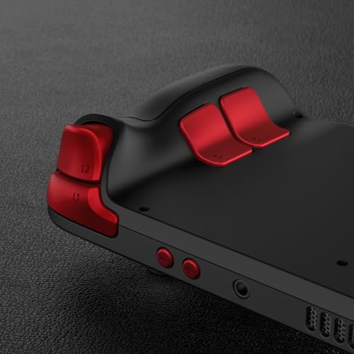 eXtremeRate Scarlet Red Replacement Full Set Buttons for Steam Deck, DIY Custom ABXY D-pad Trackpad Bumpers Triggers Buttons Screwdriver Tool for Steam Deck LCD Handheld Console - Console NOT Included - color: Scarlet Red
