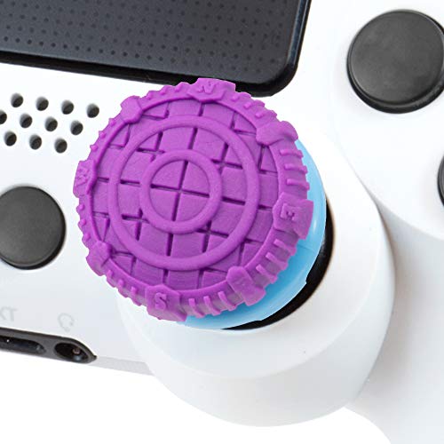 KontrolFreek FPS Freek Battle Royale Performance Thumnbsticks for PlayStation 4 (PS4) and PlayStation 5 (PS5) | 2 High-Rise Convex | Purple - color: Purple