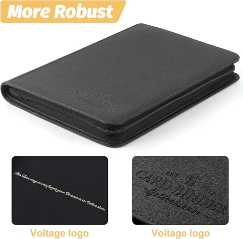 9 Pocket Card Binder, Premium Zip Trading Card Binder, 540 Double Sided Pocket PU Collection Binder, Collector Album, Card Folder for MTG, TCG, Sports Cards (Black) - color: black540