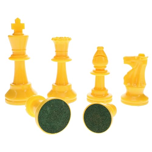 WE Games Color Bright Plastic Staunton Tournament Chess Pieces with 3.75 in. King - Half Chess Set of Chess Pieces Only, Yellow - color: Yellow