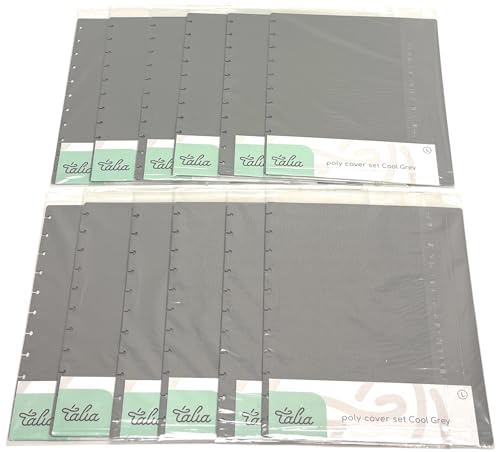 Talia Discbound Notebook - Cover Set (Cool Grey 12pk (no discs), Letter Size) - color: Cool Grey 12pk (no discs), size: Letter Set