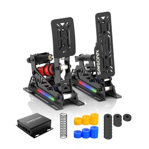 SIMSONN PRO X Ultra Sim Racing Pedals PC Racing Simulator Load Cell HE Hydraulic Pedals Support Haptic Reactor (PRO X Ultra P2-H2) - color: PRO X Ultra P2-H2