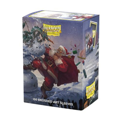 Dragon Shield | Brushed Art Sleeves | Christmas 2025 | 100 CT - Smooth & Tough Premium TCG Sleeves | Compatible with Pokemon, Flesh & Blood, One Piece & Magic the Gathering - color: Christmas 2025