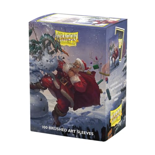 Dragon Shield | Brushed Art Sleeves | Christmas 2025 | 100 CT - Smooth & Tough Premium TCG Sleeves | Compatible with Pokemon, Flesh & Blood, One Piece & Magic the Gathering - color: Christmas 2025