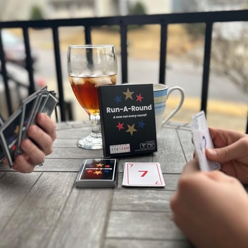 Run-A-Round Card Game, Family Card Game for Kids & Adults, 10 Fun Rounds - Add One Card Each Round, No Player Elimination, Ages 7+, 2-6 Players, 30+ Minutes