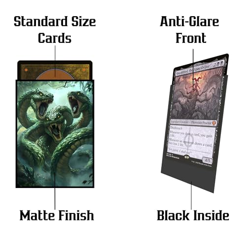 100ct Textured Matte TCG/MTG Card Art Sleeves (Hydra) - style: Regular Sleeves
