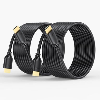 4K HDMI Cable 10 FT 2-Pack, HDMI Cord 10 Foot High Speed HDMI to HDMI Cable 4K@60Hz, 2K 1440P@144Hz, 1080P, HDCP 2.2, HDR, 3D, ARC & Ethernet for HDTV, Laptop, Monitor, PS5, PS4, Xbox - size: 10FT