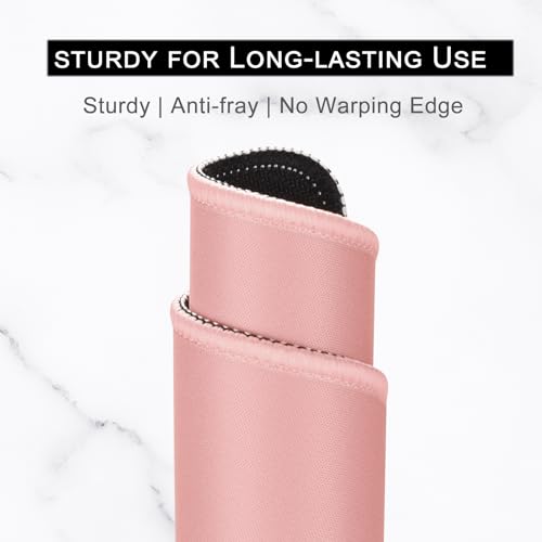 Hsurbtra Mouse Pad, Premium-Textured Square Mousepad 10.2 x 8.3 Inch, Stitched Edge Anti-Slip Waterproof Rubber Pretty Cute Computer Mat for Office Gaming Laptop Women Kids Pink - color: Pink, size: Square Mousepad (10.2" x 8.3")