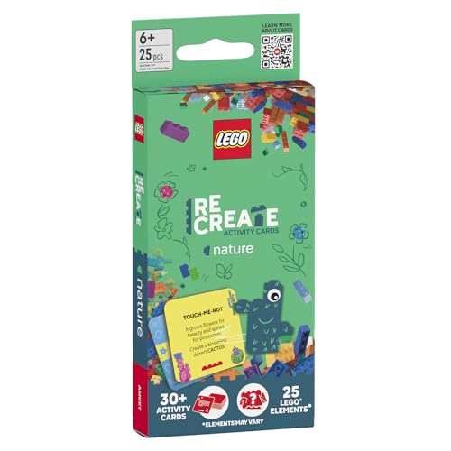 LEGO Recreate Activity Cards – Nature | Creative Building Game with 30+ Activity Cards & 25 LEGO Elements | Ages 6+ - style: Nature