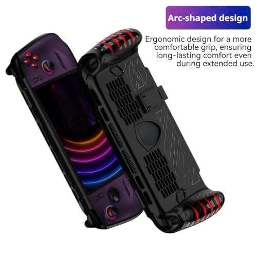 TEHAOUU TPU Protective Case, Compatible with MSI Claw 8 EX AI+ Handheld Game Console, Built-In Kickstand Cover, Game Console Shell for Desktop & Portable Gaming
