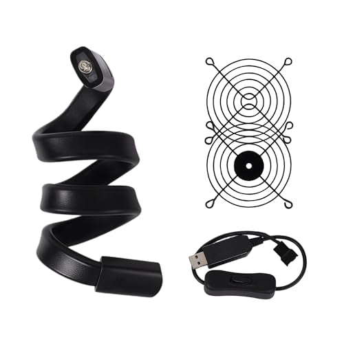 3.62" 92mm Mesh Grills with Flexible Bracket and 3Pin 4Pin USB Adapter | for Idle 3Pin/4Pin 92mm PC Fan, for Enhanced Airflow, PC Workspace Cooling, Grow Tent Aquarium Plant Light Succulent Plants - size: 92×92mm