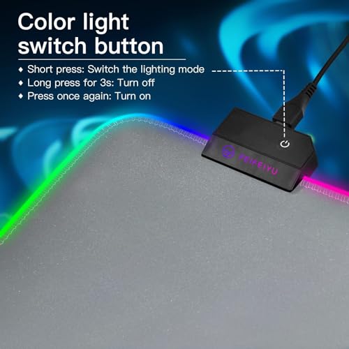 Cute Dog RGB Mousepad Led Mouse Pad, Large Gaming Mouse Pad Large Led Keyboard Pad 15 Light Modes - size: 31.5 × 11.8 in