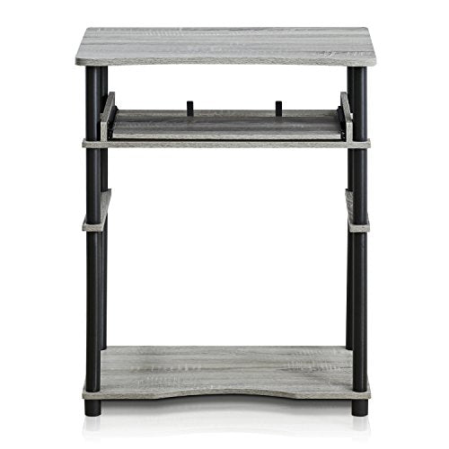 Furinno 10016GYW/BK Home Laptop Notebook Computer Desk, French Oak Grey/Black - color: French Oak Grey/Black, size: 16 Inch