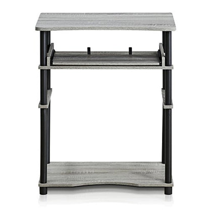 Furinno 10016GYW/BK Home Laptop Notebook Computer Desk, French Oak Grey/Black - color: French Oak Grey/Black, size: 16 Inch