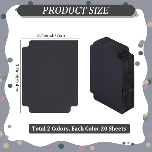 CRASPIRE 40Pcs Card Storage Dividers Trading Card Box Separator 3.7" x 2.8" Black White Frosted Plastic Sorting Boxes Standard Organizer Deck Tray Divider with Tab for Baseball Playing - style: Black and White 40Pcs