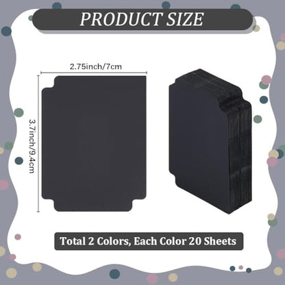 CRASPIRE 40Pcs Card Storage Dividers Trading Card Box Separator 3.7" x 2.8" Black White Frosted Plastic Sorting Boxes Standard Organizer Deck Tray Divider with Tab for Baseball Playing - style: Black and White 40Pcs