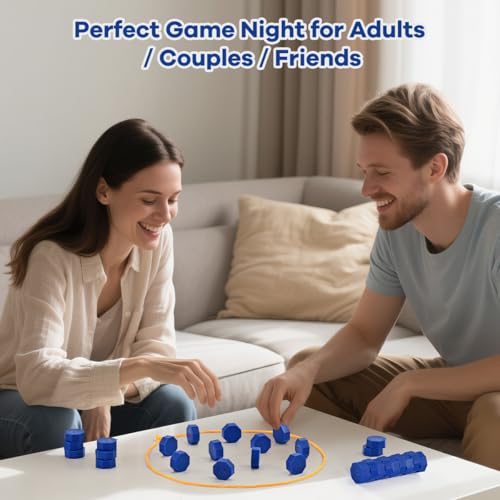 Bameca Magnetic Chess Game with Full-Size Stones, Magnet Game with String | for Family & Party & Travel & Camping, Puzzle Strategy Games, 2 Player Games for Kids & Adults
