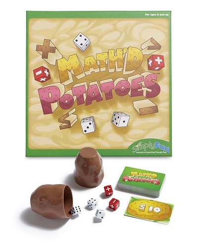 SimplyFun Math’d Potatoes Board Game, Math Game for Kids Ages 8+, Educational Dice Game with Addition and Subtraction - Fun Math Challenge for 2-4 Players - style: Math’d Potatoes