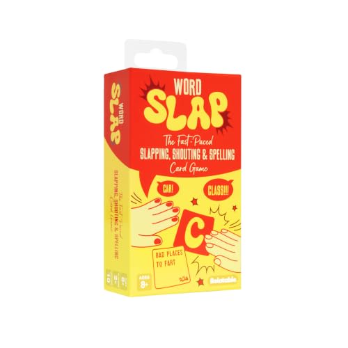Word Slap by Relatable - Shout It, Slap It, Spell It. A Fast Paced Word Game and Thinking Game Built for Family Game Night, Party Games and Brain Games for Kids – Includes 165 Letter & Category Cards.