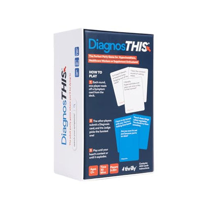 DiagnosThis – Hilarious Hypochondriac Party Game for Adults | 300 Diagnosis & 100 Symptom Cards for Medical Nerds, Hypochondriacs & Game Nights