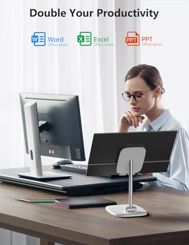 Anyuse 17.3" Portable Monitor, 1080P FHD, 144Hz, IPS HDR Screen, Travel Monitor for PC Mac Phone Xbox PS5 Switch Laptop, Smart Cover & Speakers - size: 17.3"Portable