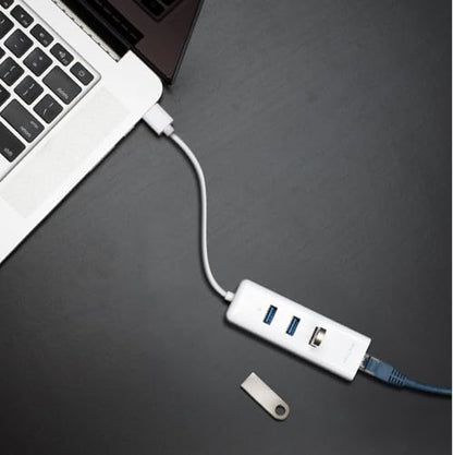 TP-Link USB 3.0 to Ethernet Adapter (UE330) - Portable 3-Port USB Hub with 1 Gigabit RJ45 Ethernet Port, Laptop Network Adapter, Supports Win 7/8/8.1/10, Mac OS X (10.6-10.14), Linux OS and Chrome OS - style: USB-A with 3-Ports