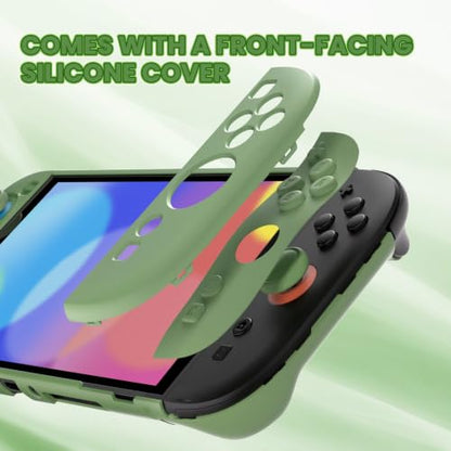 PlayVital Protective Case for Nintendo Switch 2 - Cute Dockable Hard Case Shell for Switch 2 with Thumb Grip & Sticker & Button Caps, Anti-Scratch & Shockproof Cover Skin - Matcha Green - color: Matcha Green