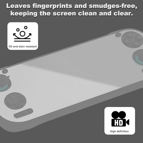 3 Sets Screen Protector for Handheld Game Console, PET Transparent Screen Protector Cover Accessories Includes Cleaning Cloth Scrapers Dust-Free Stickers & Alcohol Packets for AYN Odin 2 Portal
