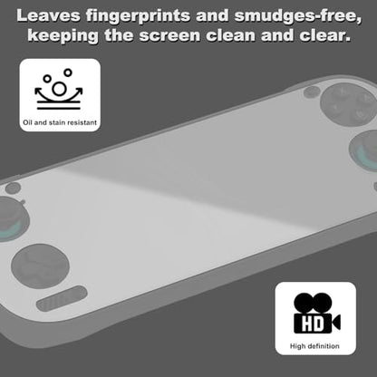 3 Sets Screen Protector for Handheld Game Console, PET Transparent Screen Protector Cover Accessories Includes Cleaning Cloth Scrapers Dust-Free Stickers & Alcohol Packets for AYN Odin 2 Portal