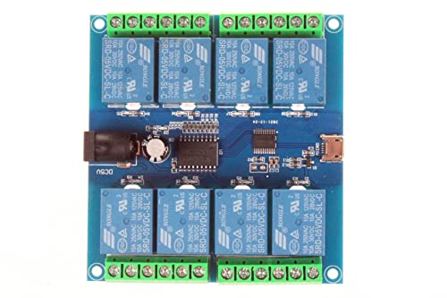 HID Drive-Free USB Computer Control Switch Relay Module USB Smart Switch Control Plug and Play (8-Channel Micro-USB) - size: 8-Channel Micro-USB