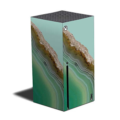 Mighty Skins Skin Compatible with Xbox Series X - Green Agate | Protective, Durable, and Unique Vinyl Decal wrap Cover | Easy to Apply and Change Styles | Made in The USA (MIXBSERX-Green Agate) - color: Green Agate