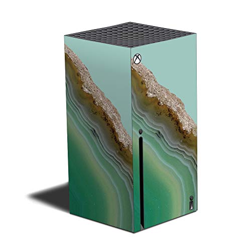Mighty Skins Skin Compatible with Xbox Series X - Green Agate | Protective, Durable, and Unique Vinyl Decal wrap Cover | Easy to Apply and Change Styles | Made in The USA (MIXBSERX-Green Agate) - color: Green Agate
