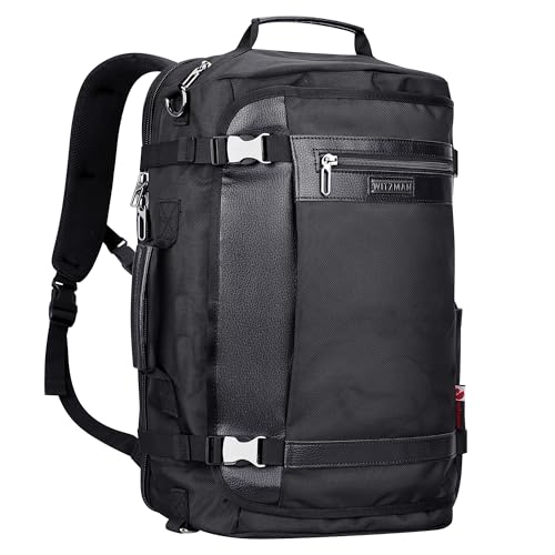 WITZMAN Travel Backpack for Men Women Laptop Backpack with USB Charging Port Carry-on Luggage Flight Approved(B686 Black) | Nylon Laptop Backpack Multi-pocket Fits 17 Inch, TSA Friendly Flight Approved, For Business Trip, Vacation, B686 Black - color: Bla