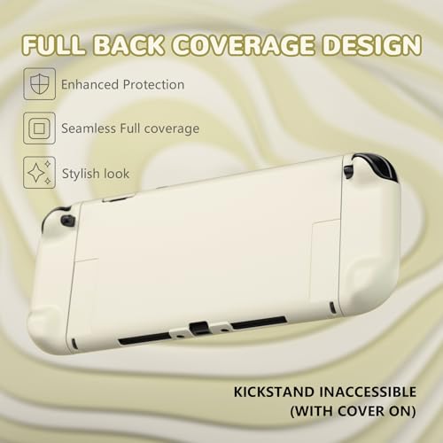 PlayVital Hard Case for Nintendo Switch 2 with Extra Stand & Thumb Grip Caps | Split Design, Dockable Protective Full-Body Shell Cover for Nintendo Switch 2 | Solid Color Series, Antique Yellow - color: Antique Yellow