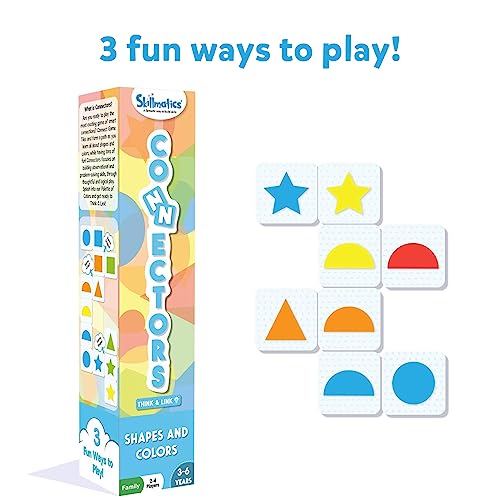 Skillmatics Educational Game – Connectors Shapes & Colors | Fun Learning Game of Connections, Strategy & Matching, Ages 3 to 6 - style: Shapes and Colors