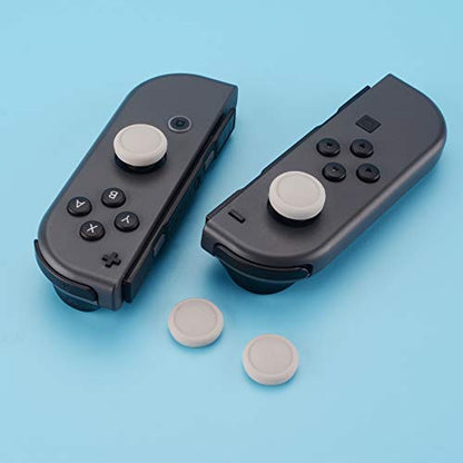 eXtremeRate PlayVital Switch Joystick Caps, Switch Lite Thumbstick Caps, Silicone Analog Cover for OLED Joycon Thumb Grips - Light Gray - color: Light Gray