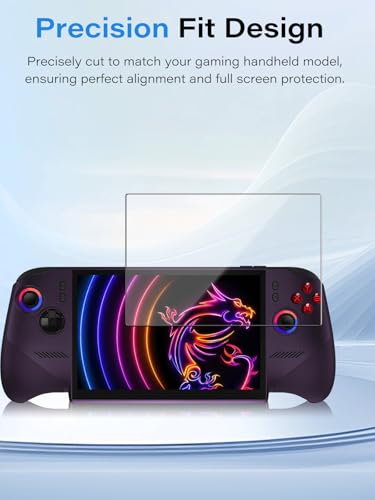3 Pack Screen Protector for MSI Claw 8 EX AI+ CG3EM Handheld Game Console, Tempered Glass, 9H Hardness, Anti-Scratch, Bubble Free, HD Clarity