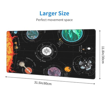 Gaming Mouse Pad, Outer Wilds System Mouse Pad Large Extended Computer Mouse Mat Keyboard Full Desk Mousepad for Gaming, Office, Home 11.8x31.5 Inch - color: style-21, size: 11.8 x31.5-Inch